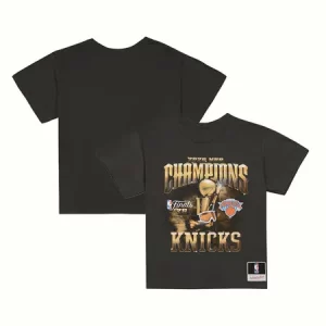 Men's New York Knicks Black 2026 NBA Finals Champions T-Shirt