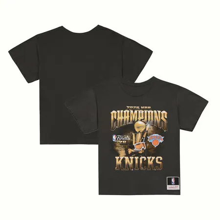 Men's New York Knicks Black 2026 NBA Finals Champions T-Shirt