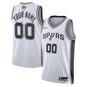 Youth San Antonio Spurs Nike White 2026 NBA Finals Swingman Association Edition Custom Jersey