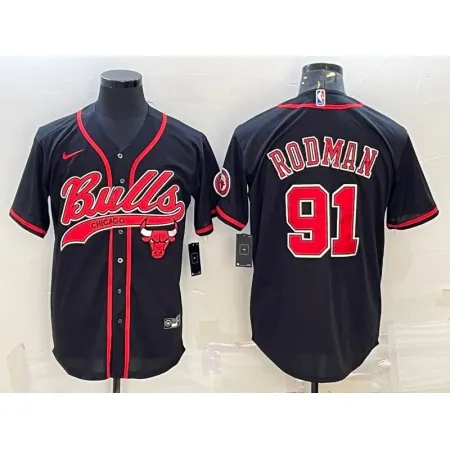 9558ffaae37bca13694c42516258e42e.webp Men's Chicago Bulls #91 Dennis Rodman Black Cool Base Stitched Baseball Jersey T9ZZ
