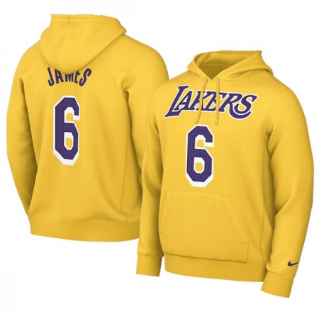 958d1ac53bc9df6128a3c41d32b9fb49.jpeg Men's Los Angeles Lakers #6 LeBron James 2021 Yellow Pullover Hoodie