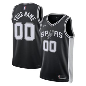 Youth San Antonio Spurs Nike Black Swingman Icon Edition Custom Jersey