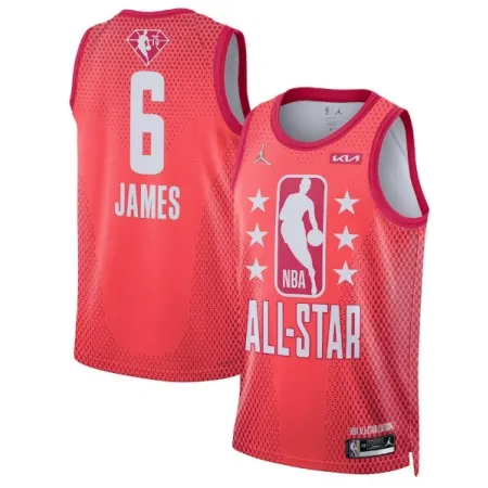 Men's 2022 All-Star #6 LeBron James Maroon Stitched Basketball Jersey 1R2F