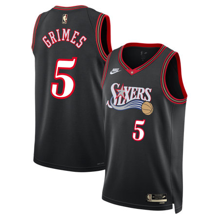 Women's Philadelphia 76ers #5 Quentin Grimes Nike Black Classic Edition Jersey