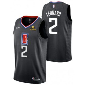 Men's Los Angeles Clippers #2 Kawhi Leonard Black Stitched NBA Jersey 0BKS
