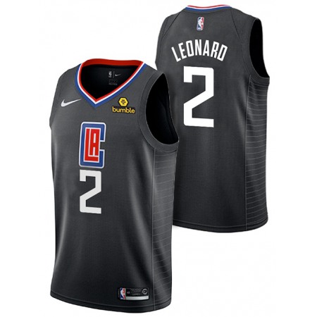 Men's Los Angeles Clippers #2 Kawhi Leonard Black Stitched NBA Jersey 0BKS