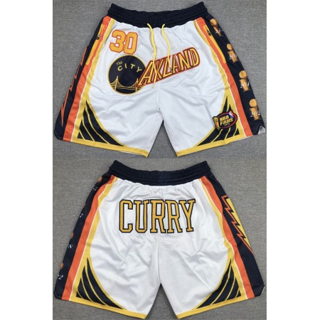 99e4e4671f192c9f56304a3f8143168a.jpeg Men's Golden State Warriors #30 Stephen Curry White Shorts(Run Small)