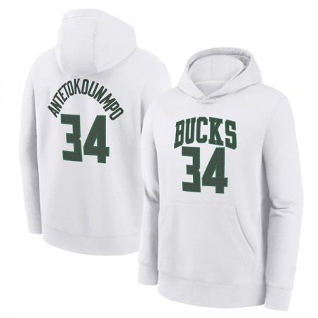 9a00f08922d913eaefc69d625b495b5b.jpeg Men's Milwaukee Bucks #34 Giannis Antetokounmpo White Pullover Hoodie