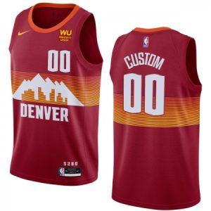 Men's Denver Nuggets Red 2020-21 City Edition Custom Jersey