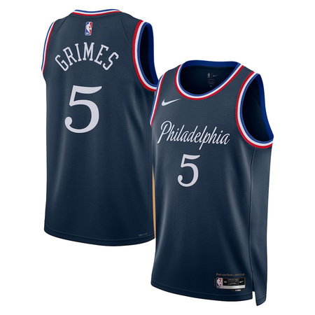 Men's Philadelphia 76ers #5 Quentin Grimes Nike Navy 2025/26 Swingman City Edition Jersey