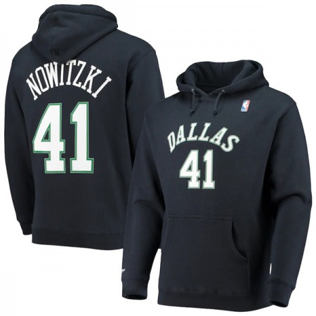 9bad199008dbb0869d59b225b1b31dc7.jpeg Men's Dallas Mavericks #41 Dirk Nowitzki 2021 Black Pullover Hoodie