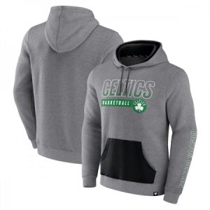 9d3a4e7f41afd50cf71a363acd8d35e4.jpeg Men's Boston Celtics Heathered Gray Off The Bench Color Block Pullover Hoodie