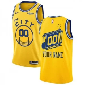Youth Golden State Warriors Gold City Classic Edition Custom Jersey