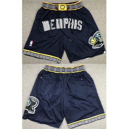 Men's Memphis Grizzlies Navy Shorts (Run Small) KFP0