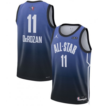 Men's 2023 All-Star #11 DeMar DeRozan Blue Game Swingman Stitched Basketball Jersey GRIX