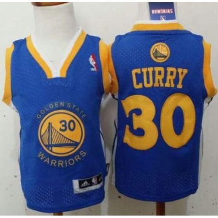 Toddler Golden State Warriors #30 Stephen Curry Blue NBA Jersey