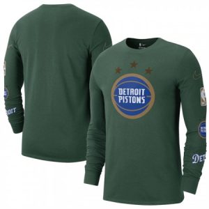 Men's Detroit Pistons Green 2022/23 City Edition Essential Expressive Long Sleeve T-Shirt D51U