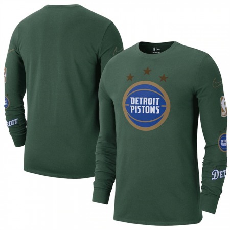 Men's Detroit Pistons Green 2022/23 City Edition Essential Expressive Long Sleeve T-Shirt LY2A