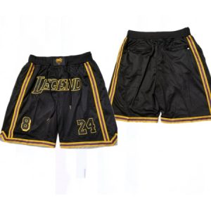 Men's Los Angeles Lakers Black Shorts (Run Small) 9CIW
