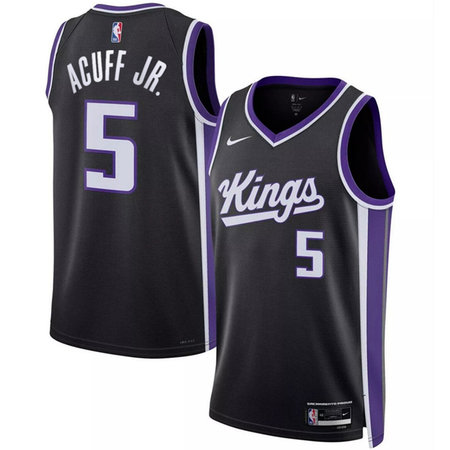 Youth Sacramento Kings #5 Darius Acuff Jr Black 2026 Draft Swingman Icon Edition Jersey