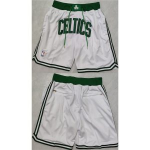Men's Boston Celtics White Shorts (Run Small) 6T2E