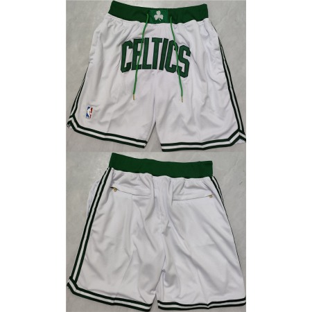 Men's Boston Celtics White Shorts (Run Small) 6T2E