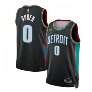 Men's Detroit Pistons #0 Jalen Duren Charcoal 2025/26 Swingman City Edition Jersey
