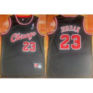Men's Chicago Bulls #23 Michael Jordan Black Stitched Jersey B0CH