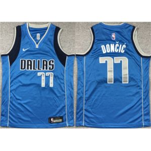 Youth Dallas Mavericks #77 Luka Doncic Blue Stitched Basketball Jersey MR3M
