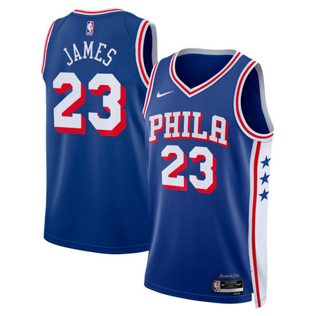 a584d9ca0a62da7ba757f6327c2ba8e4.jpeg Women's Philadelphia 76ers #23 LeBron James Nike Royal Swingman Icon Edition Jersey