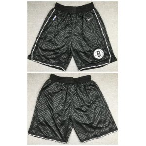 Men's Brooklyn Nets Black Shorts (Run Small) 4ZUD