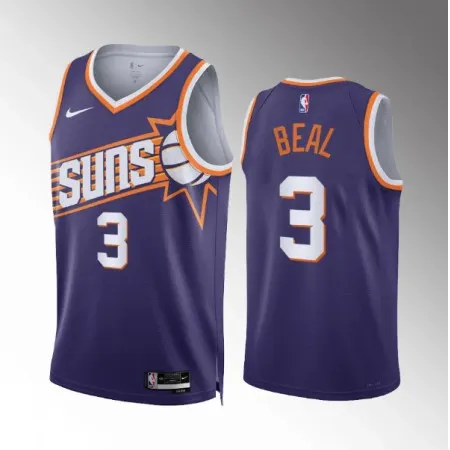 Men's Phoenix Suns #3 Bradley Beal Purple Icon Edition Stitched Basketball Jersey EYQQ