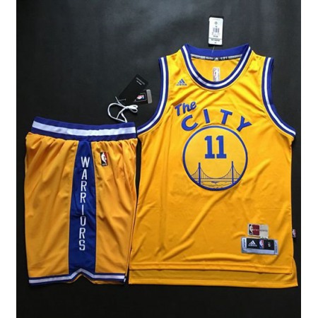 a9a58f64865644b574831ab67df46d58.jpeg Warriors #11 Klay Thompson Gold Throwback The City A Set Stitched NBA Jersey