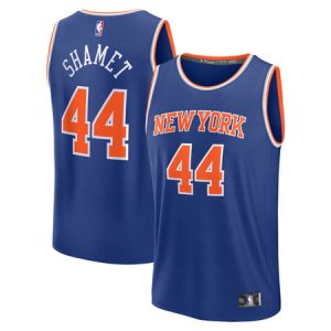 Men's New York Knicks #44 Landry Shamet Blue Stitched Basketball Jersey