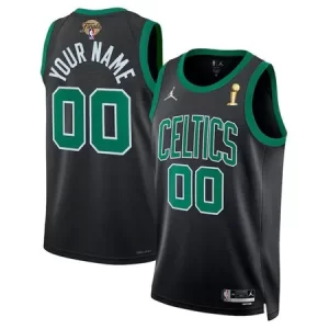 Men's Boston Celtics Active Player Custom Black 2024 Finals Champions Statement Edition Stitched Basketball Jersey 2VSP