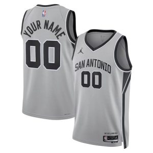 Youth San Antonio Spurs Silver Swingman Statement Edition Custom Jersey