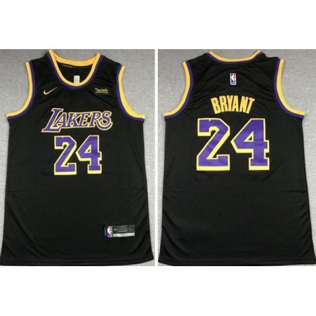 Youth Los Angeles Lakers #24 Kobe Bryant Black Stitched Basketball Jersey 74HD
