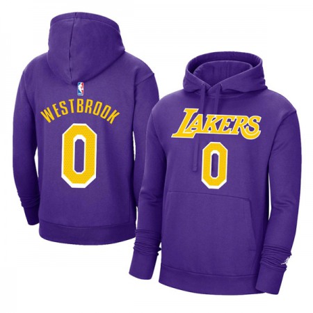 af36792291ffa7676a1823cb320ba593.jpeg Men's Los Angeles Lakers #0 Russell Westbrook 2021 Purple Pullover Hoodie
