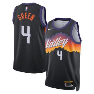 Youth Phoenix Suns #4 Jalen Green Nike Black 2025/26 Swingman City Edition Jersey