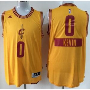 Men's Cleveland Cavaliers #0 Kevin Love Yellow 2014-15 Christmas Day Stitched NBA Jersey