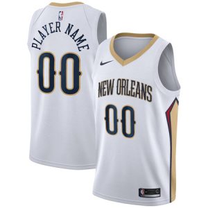 Youth New Orleans Pelicans Nike White 2020/21 Swingman Association Edition Custom Jersey