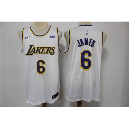 b4a9271500e5ab50dede60341e7ab637.jpeg Men's Los Angeles Lakers #6 LeBron James White Stitched Basketball Jersey IYKP