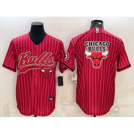 b4eda6a6837994ed09d3bb942ac4fd75.webp Men's Chicago Bulls Red Team Big Logo Cool Base Stitched Baseball Jersey Z2EL