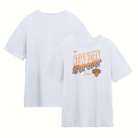 Men's New York Knicks White 2026 NBA Finals Champions Big & Tall Hometown T-Shirt