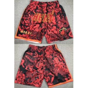 Men's Miami Heat 2022/23 Red/Black Shorts (Run Small)