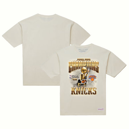 Men's New York Knicks Cream 2026 NBA Finals Champions T-Shirt