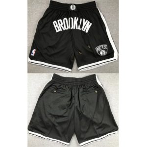 Men's Brooklyn Nets Black Shorts (Run Small) DAHI