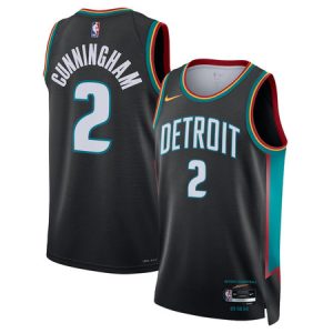 Men's Detroit Pistons #2 Cade Cunningham Charcoal 2025/26 Swingman City Edition Jersey