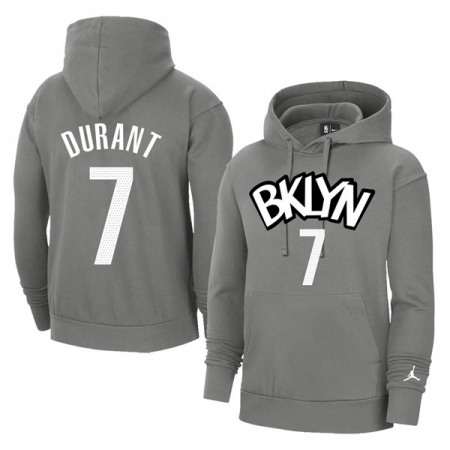 ba41017cebc5ea1bc3ebbe3ba0219e74.jpeg Men's Brooklyn Nets #7 Kevin Durant 2021 Grey Pullover Hoodie
