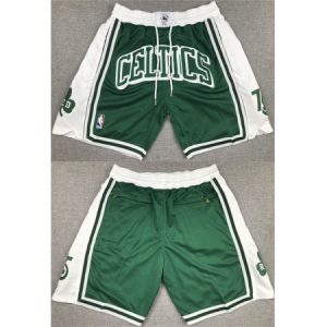 Men's Boston Celtics White/Green Shorts (Run Small) 3QZA